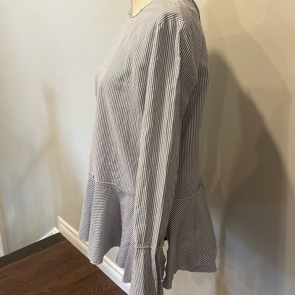 COTTON BLUE AND WHITE STRIPED TOP - Picture 3 of 6